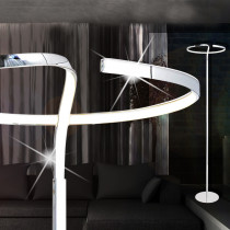Ring Floor light ↥1660mm/ LED/ Design/ Chrome/ Lamp Standing lamp lighting Stand