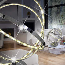 Globe Table light ↥425mm/ LED/ Design/ Chrome/ Night lamp Ring Bedside table