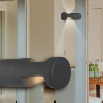 Socket ↥180mm/ LED/ Modern/ Anthracite/ Aluminium/ OUTDOOR Garden lamp light Outdoor Path